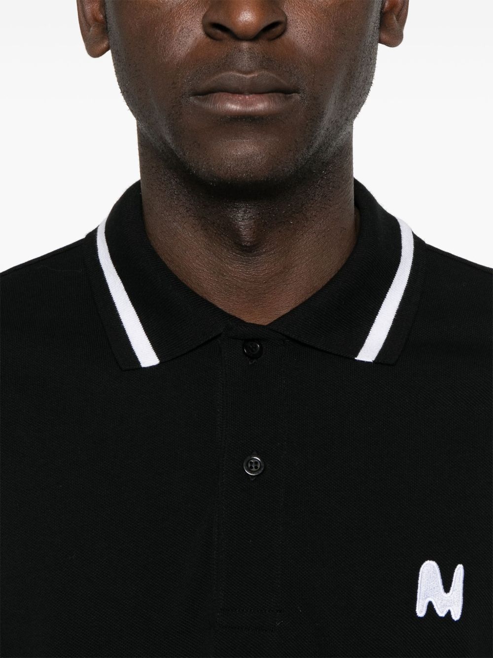 logo-embroidered polo shirt - 4