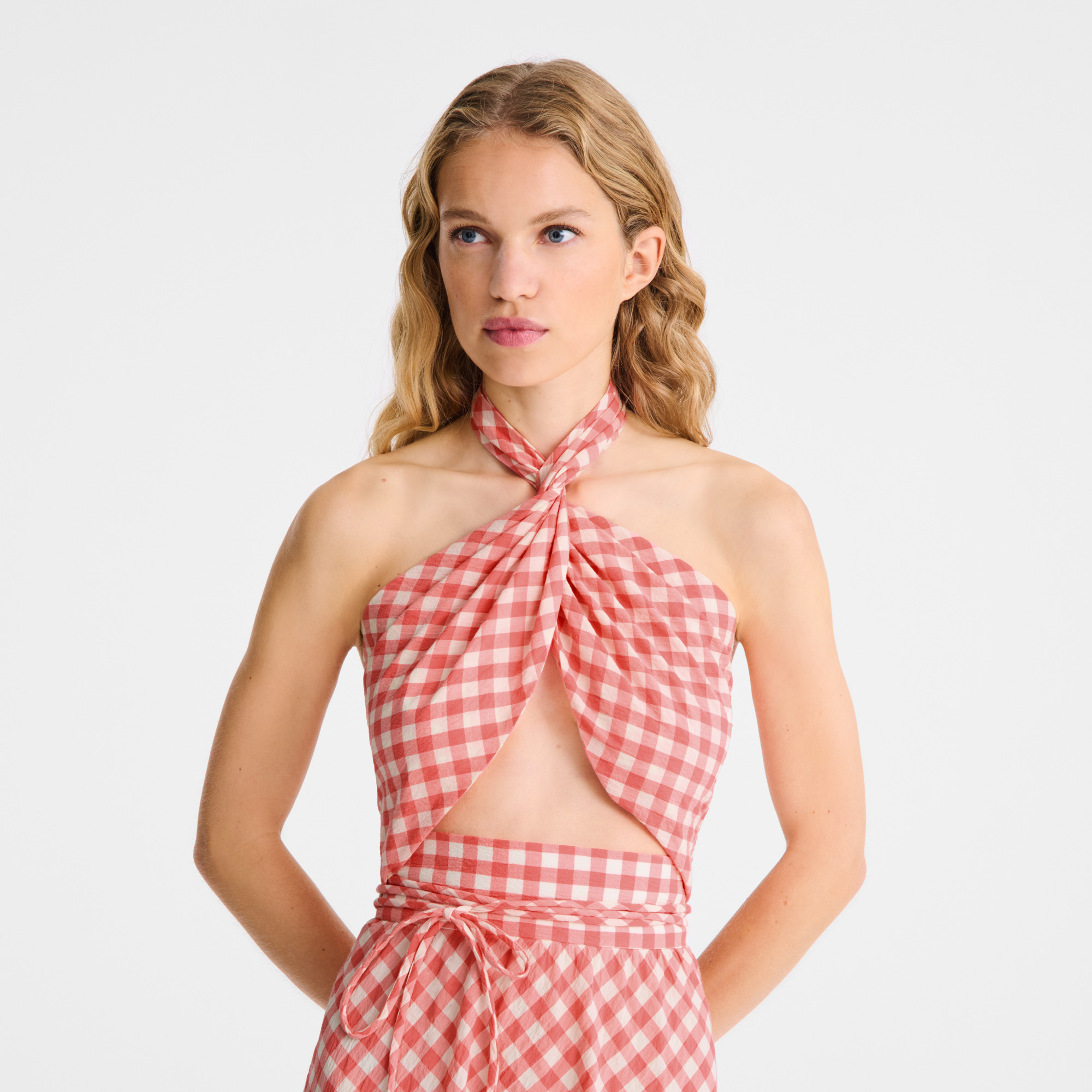 Long dress Blush - Vichy jacquard - 4