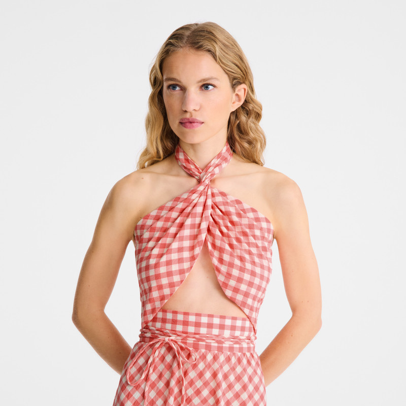 Long dress Blush - Vichy jacquard 4