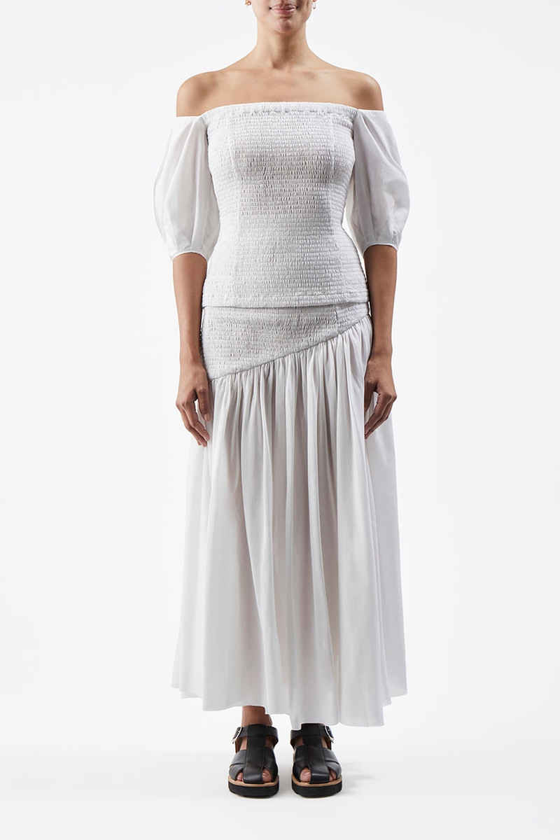 GABRIELA HEARST Maxwell Skirt in Silk Linen outlook