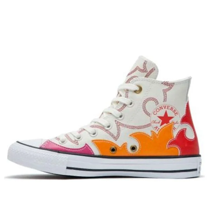 (WMNS) Converse Chuck Taylor All Star LE High Egret Red Orange 'White Red' 564954C - 1