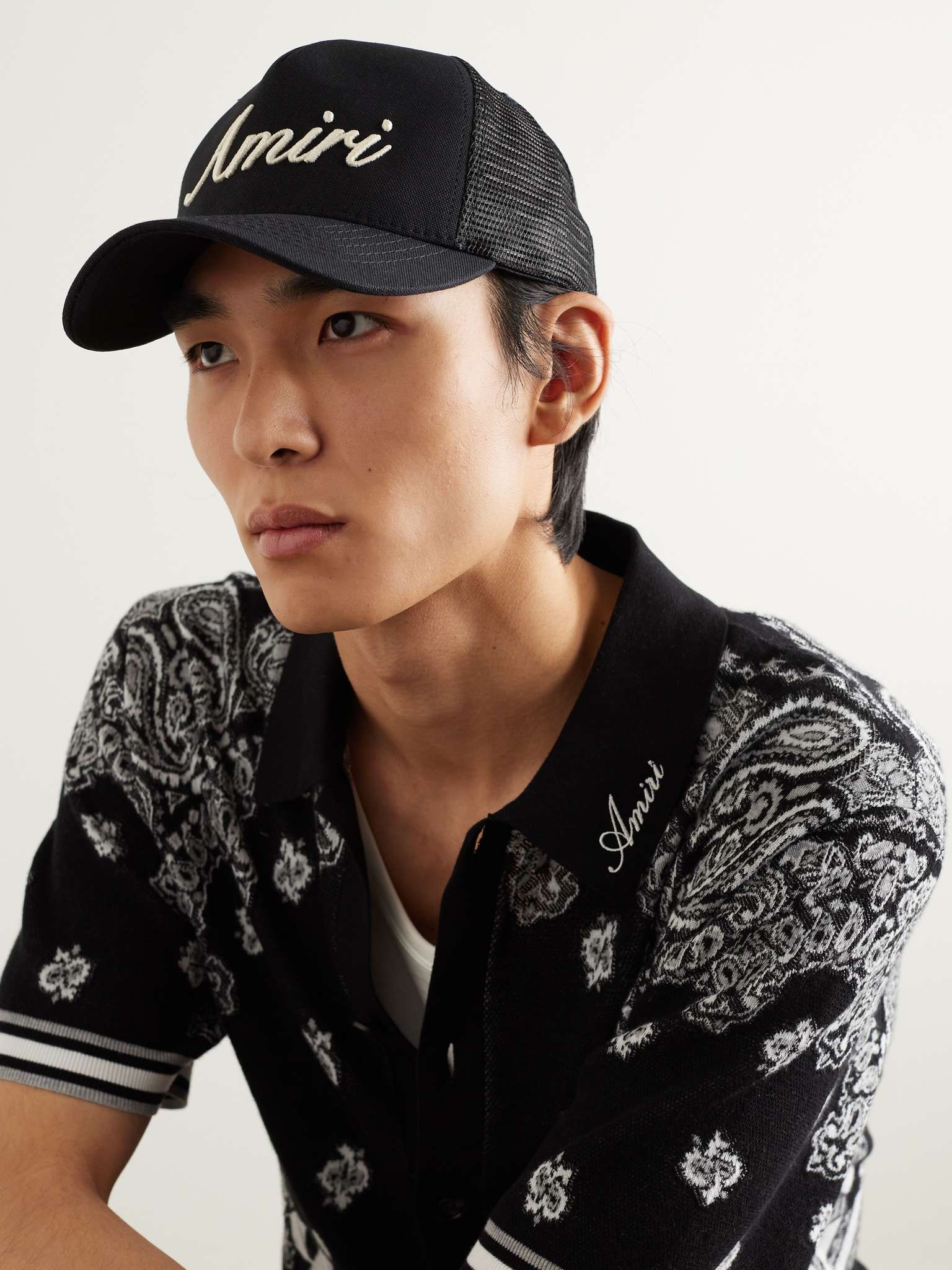 Logo-Embroidered Cotton-Canvas and Mesh Trucker Hat - 2