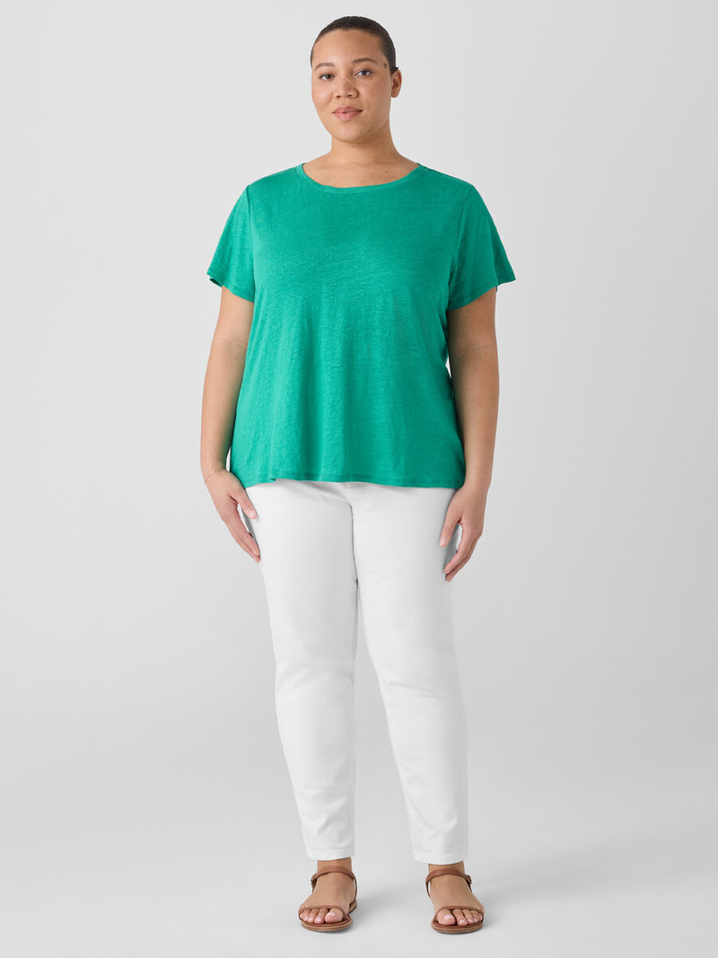 Organic Linen Jersey Crew Neck Tee 6