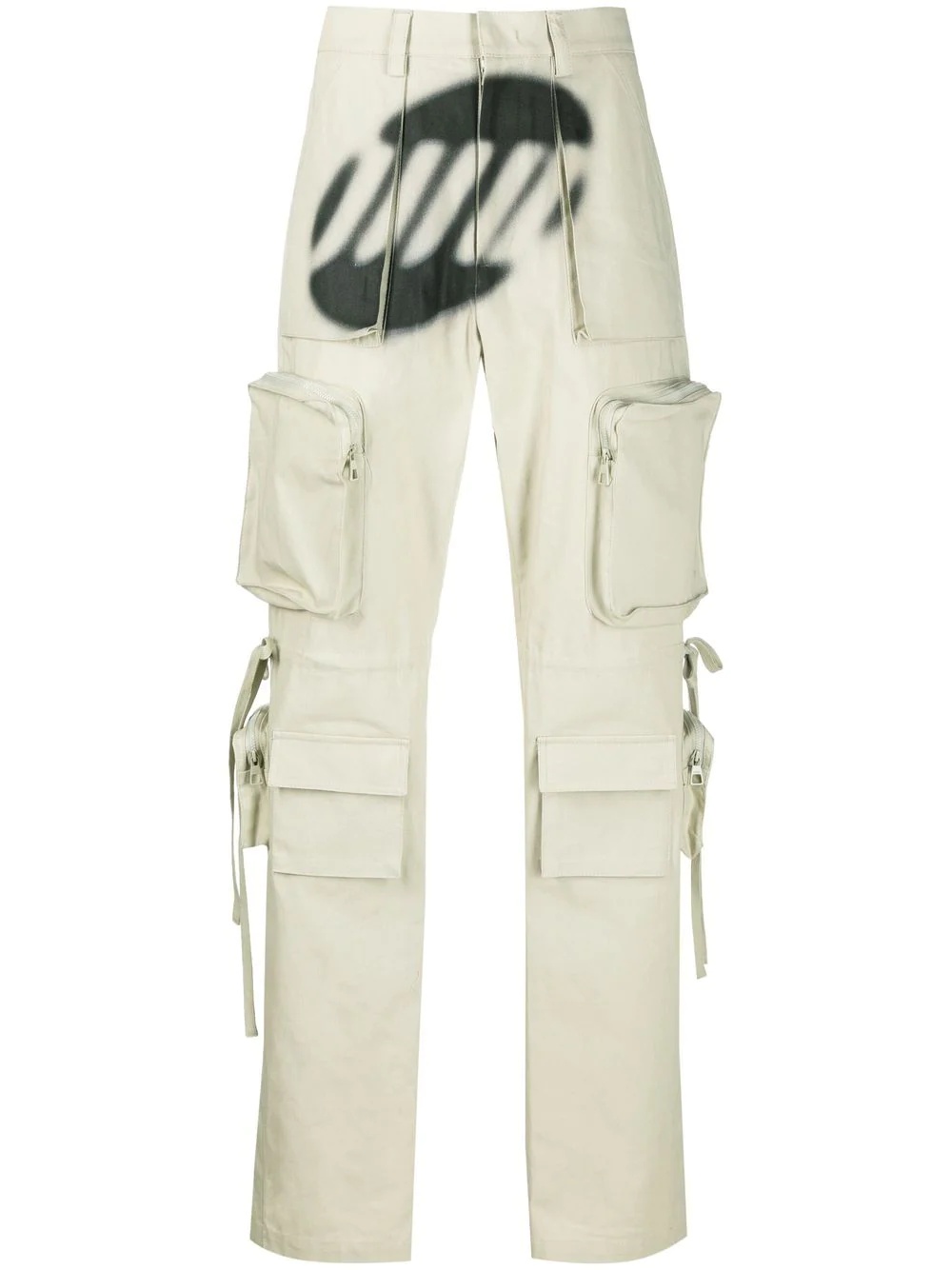 graffiti-print cargo trousers - 1