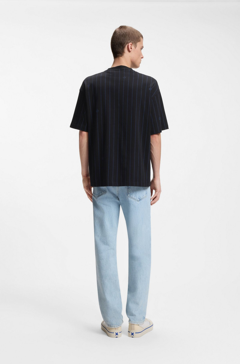COTTON-JERSEY T-SHIRT WITH HAPPY HUGOS AND STRIPE 5