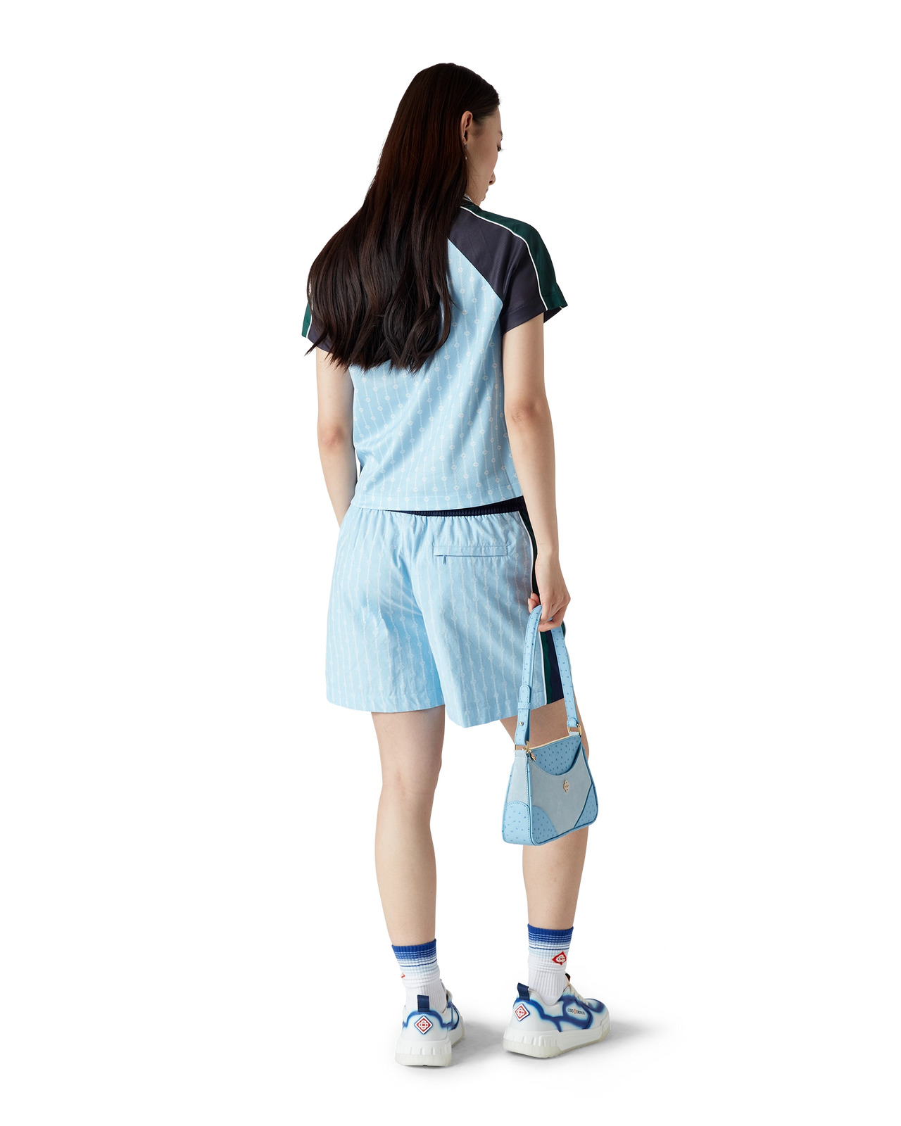 Pinstripe Laurel Track Shorts | Casablanca Paris - 3