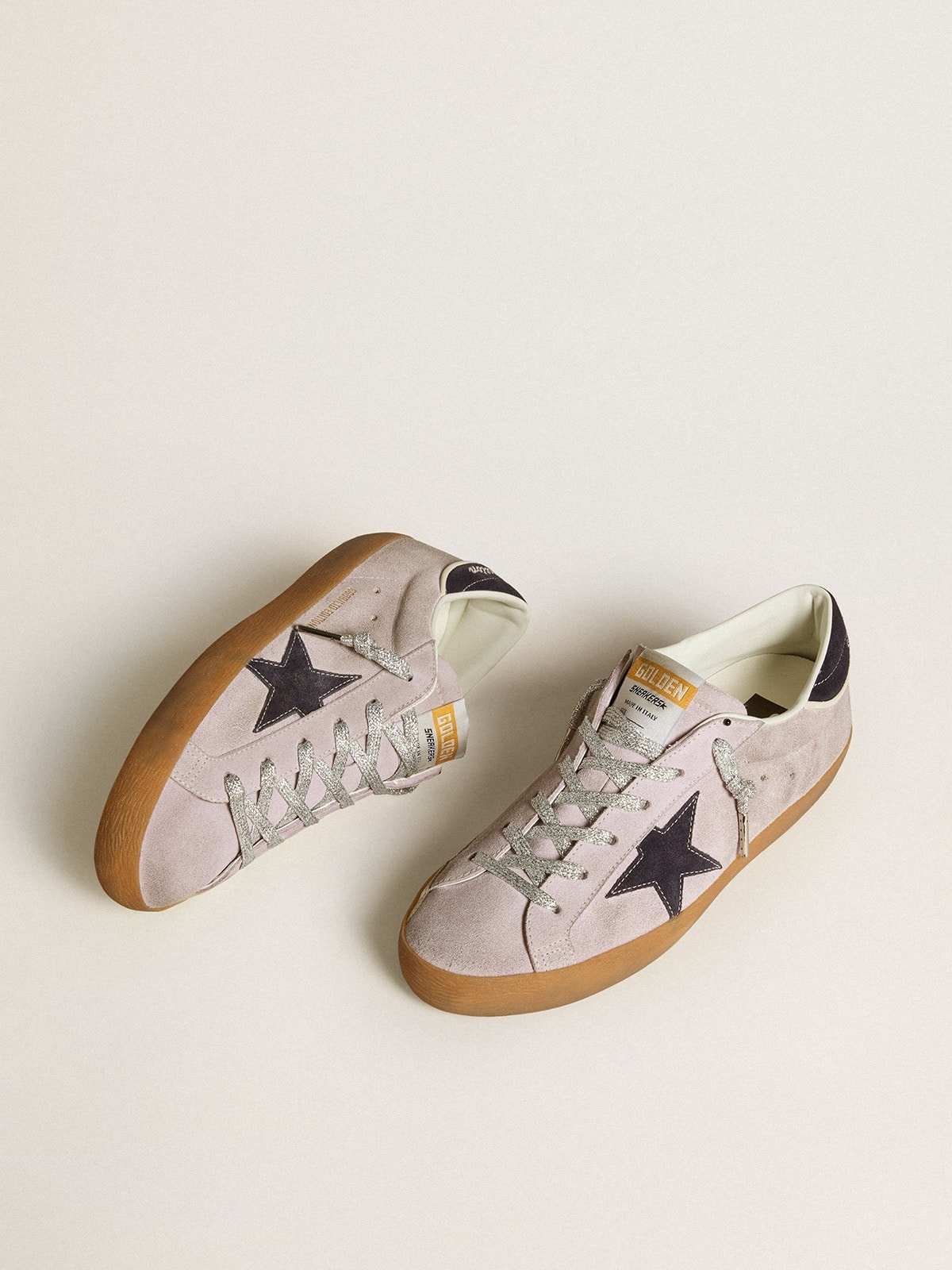 Golden Goose Super-Star LTD in lilac suede with midnight