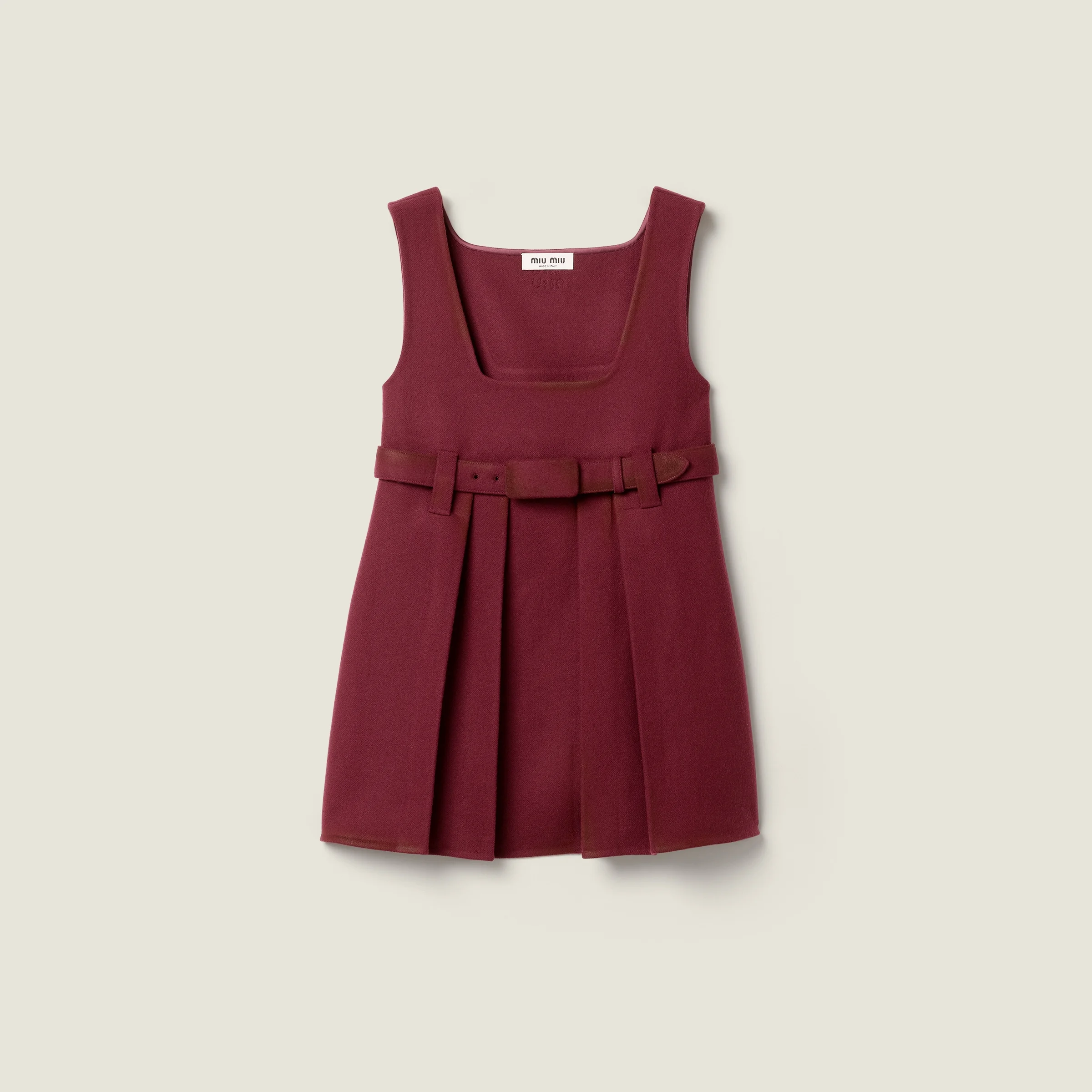 Waxed double wool dress - 1