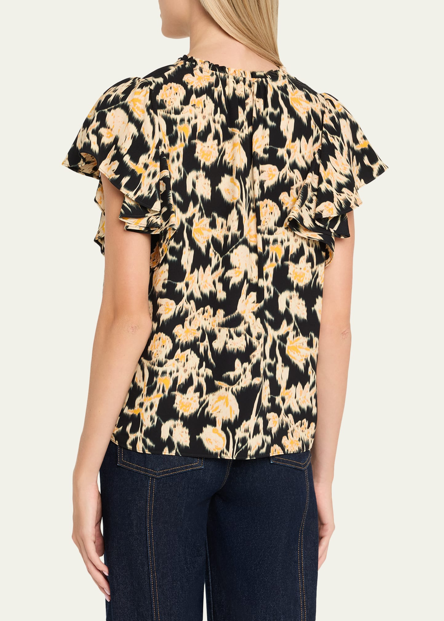Lilo Flutter-Sleeve Blouse - 3