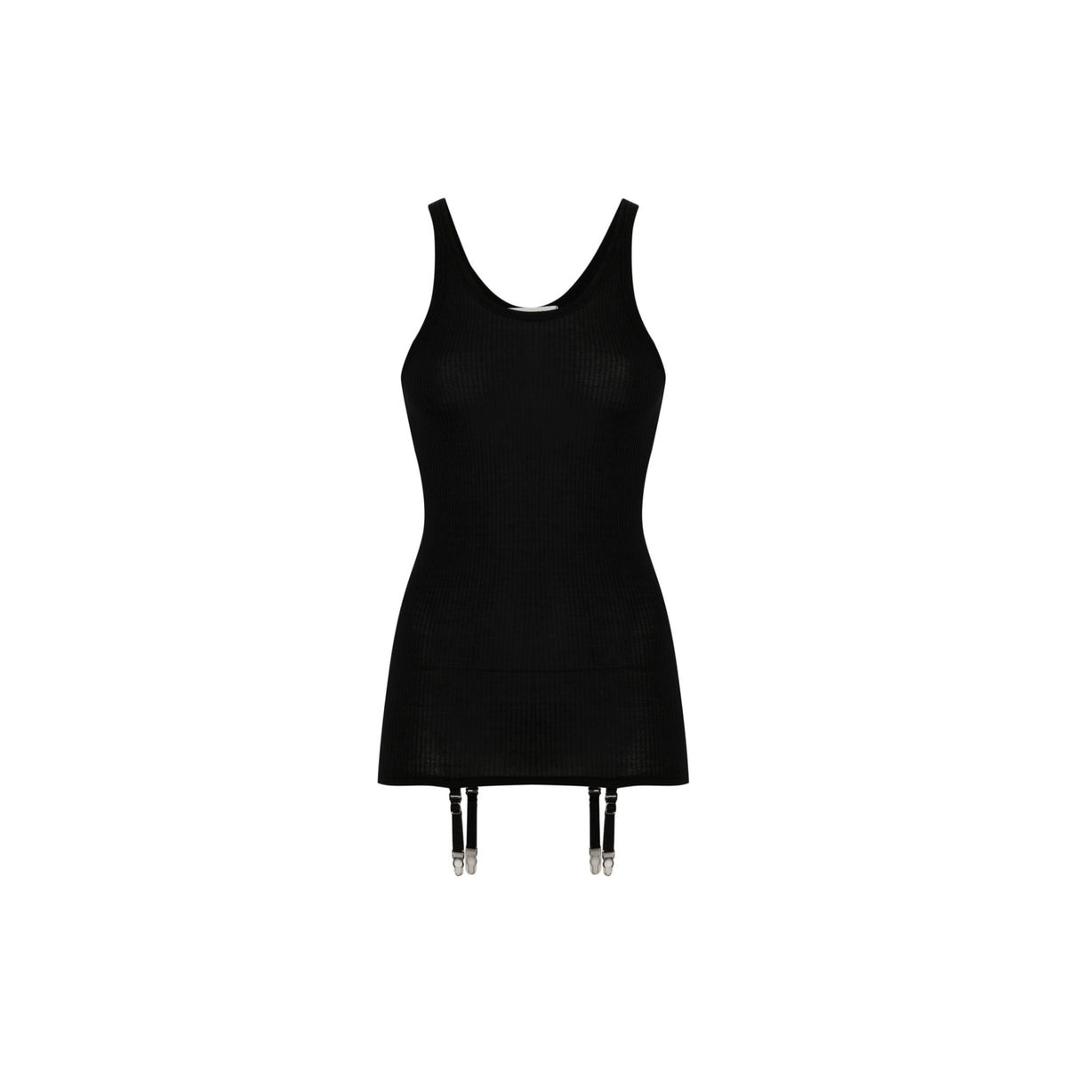 SEAMLESS TANK TOP WITH SUSPENDERS (GRANITE BLACK) - 1