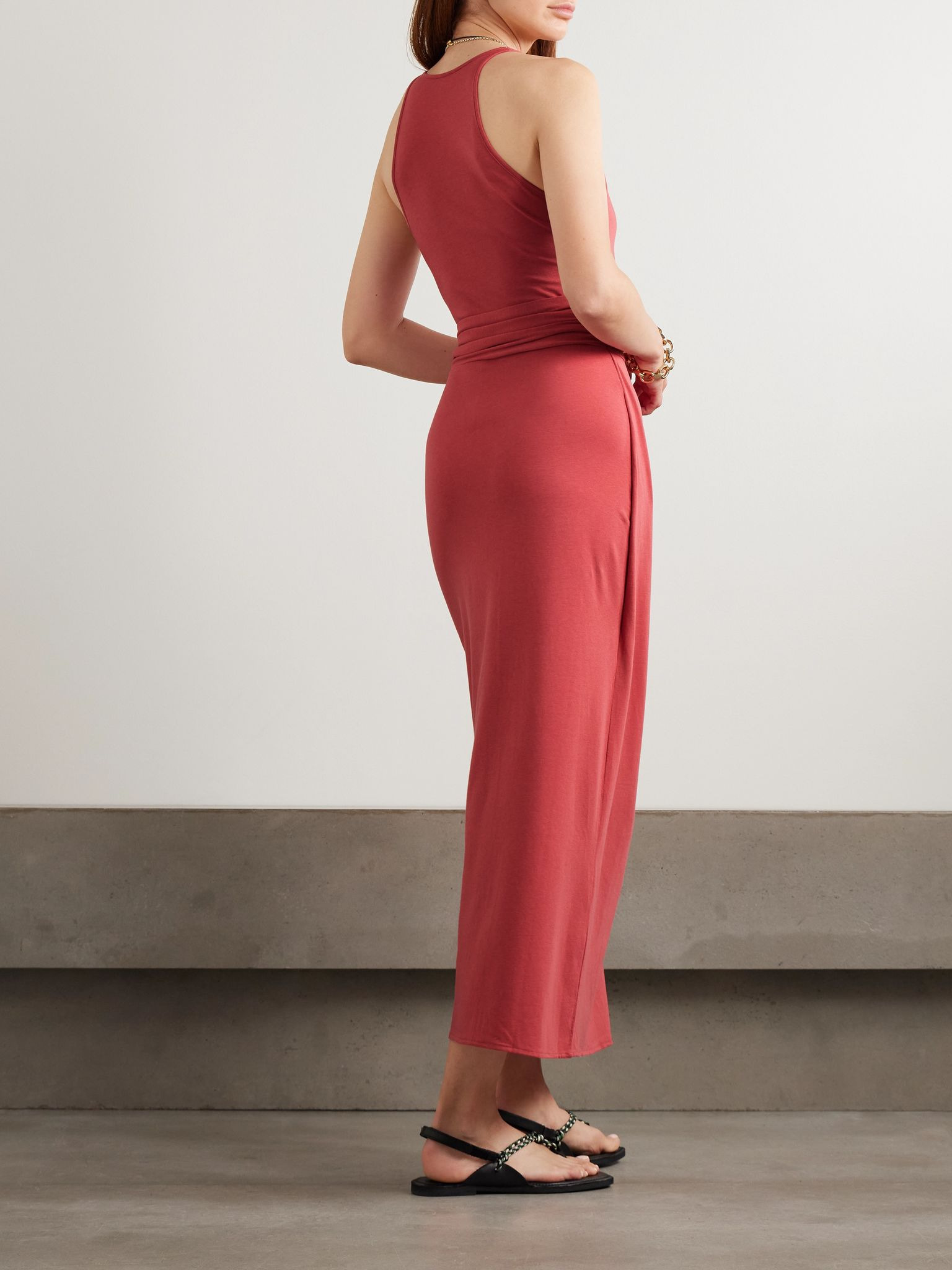 Stretch-jersey midi dress Pink - 3