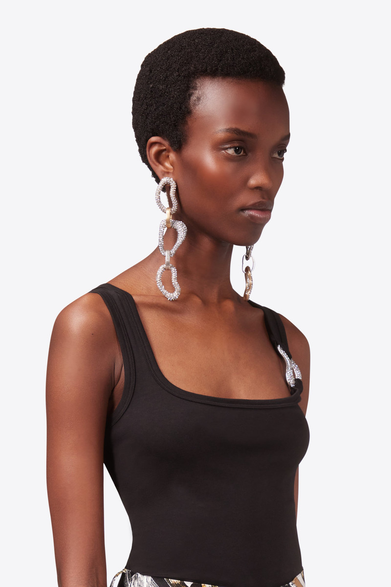 AREA CRYSTAL LINK DROP EARRINGS outlook