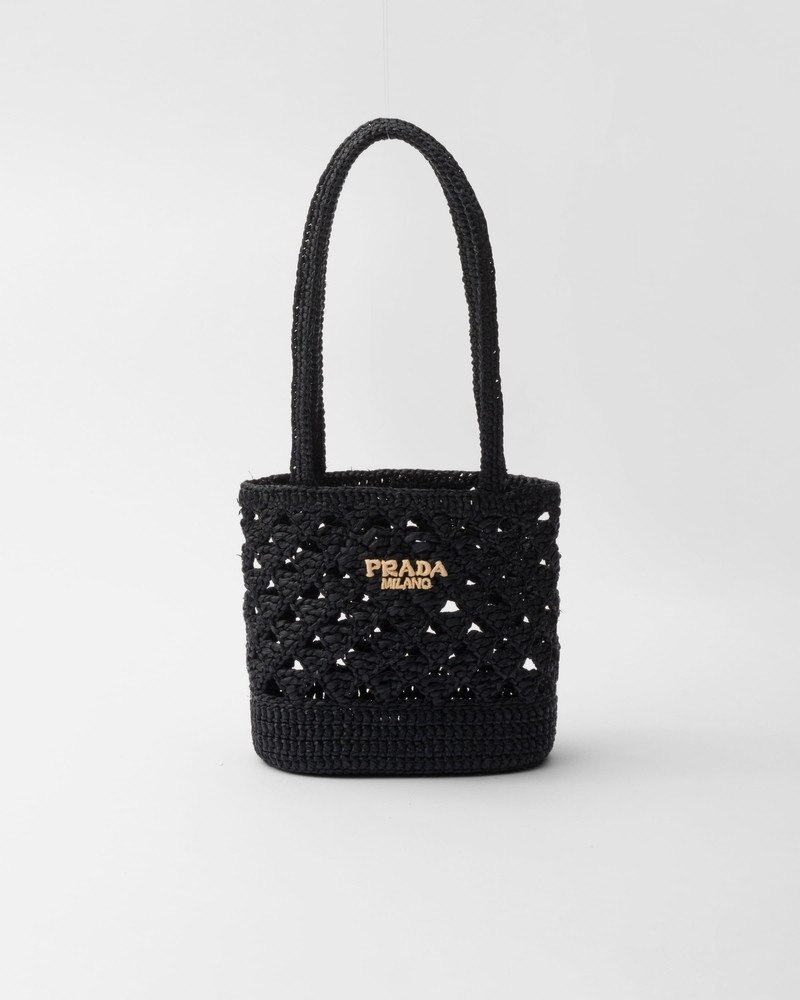 Woven fabric crochet tote bag - 1