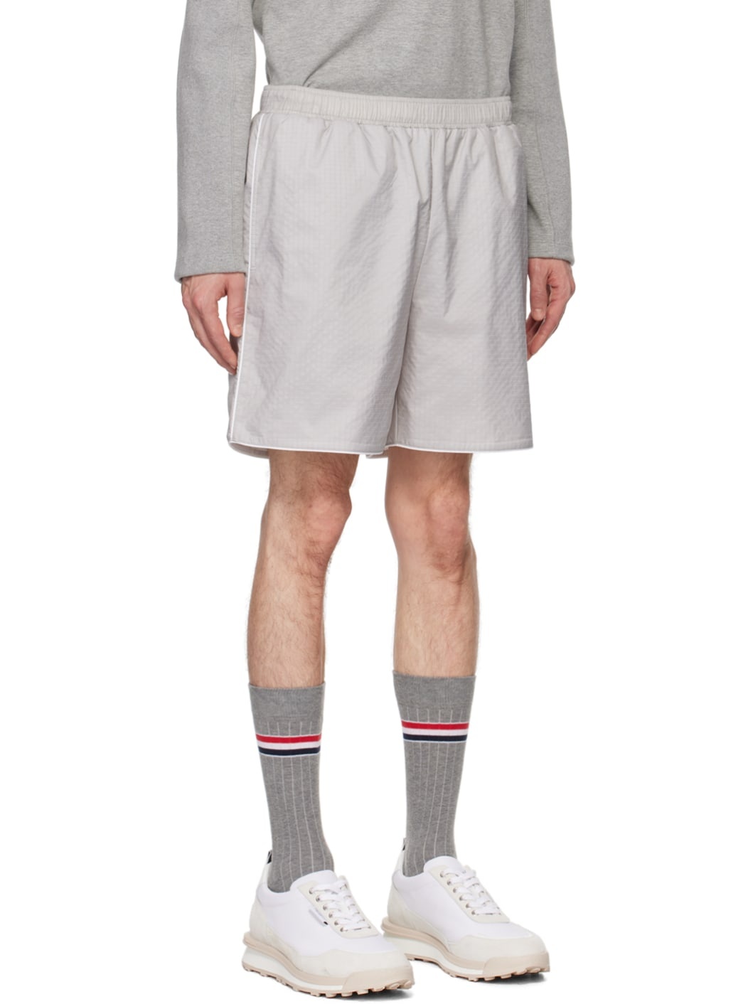 Gray Piping Shorts - 2