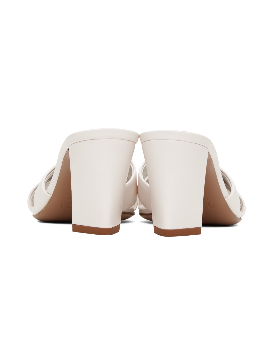 White Dafne 70 Mules - 2
