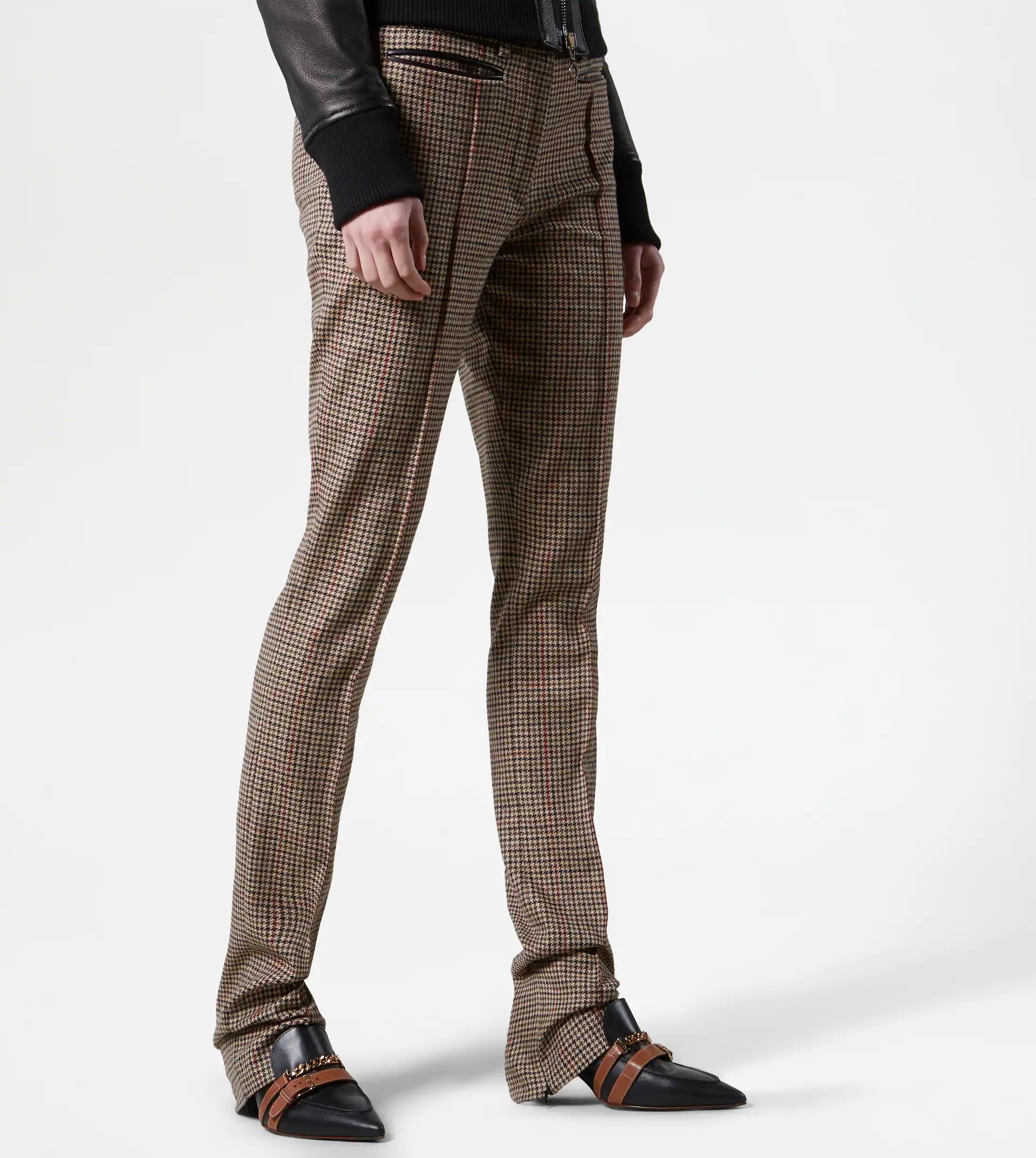 MIXED WOOL TROUSERS - RED, BLUE, BROWN - 6