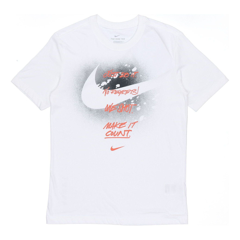 Nike M Nk Graphic Ss Tee Large Alphabet Printing Sports Short Sleeve White DJ5218-100 - 1