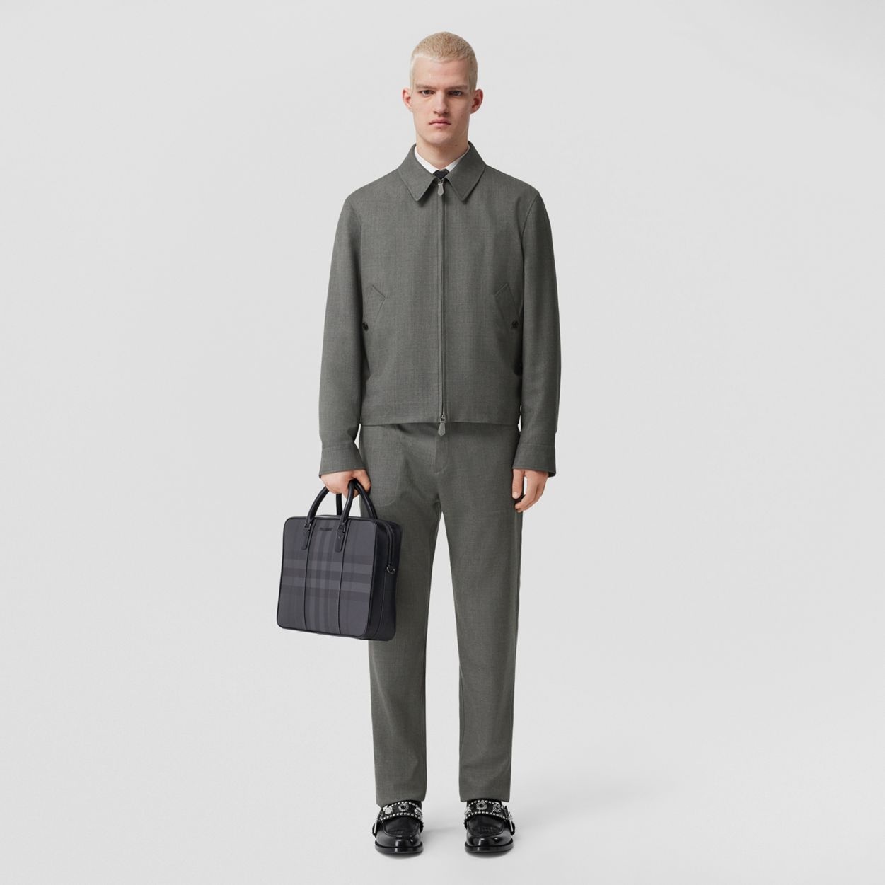 Monogram Motif Wool Tailored Trousers - 2