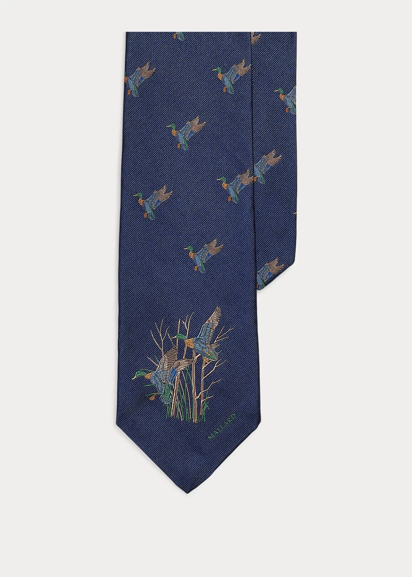 Graduate Mallard-Patterned Silk Tie - 1