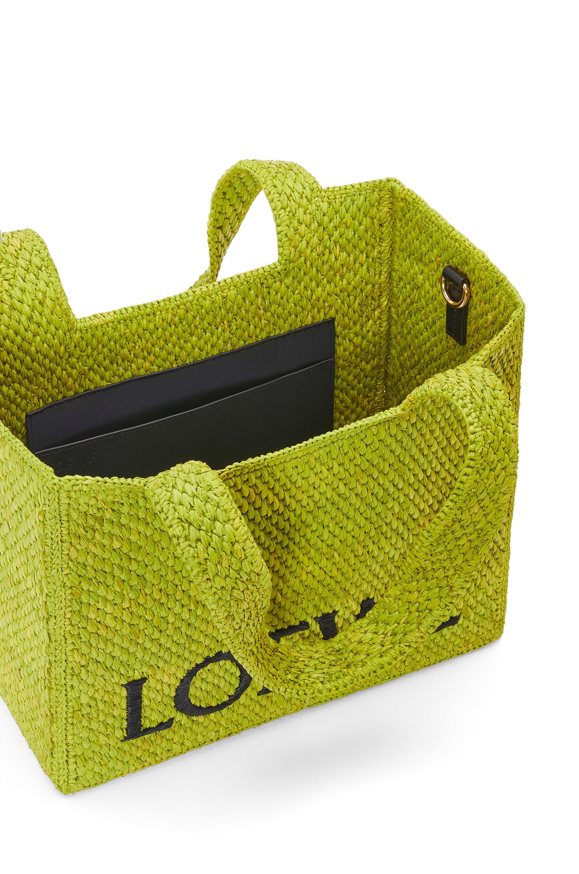 Medium LOEWE Font Tote in raffia - 8