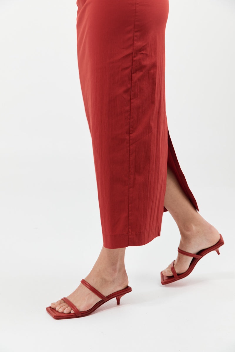 Fine Strap Kitten Heel - Rosso - 2