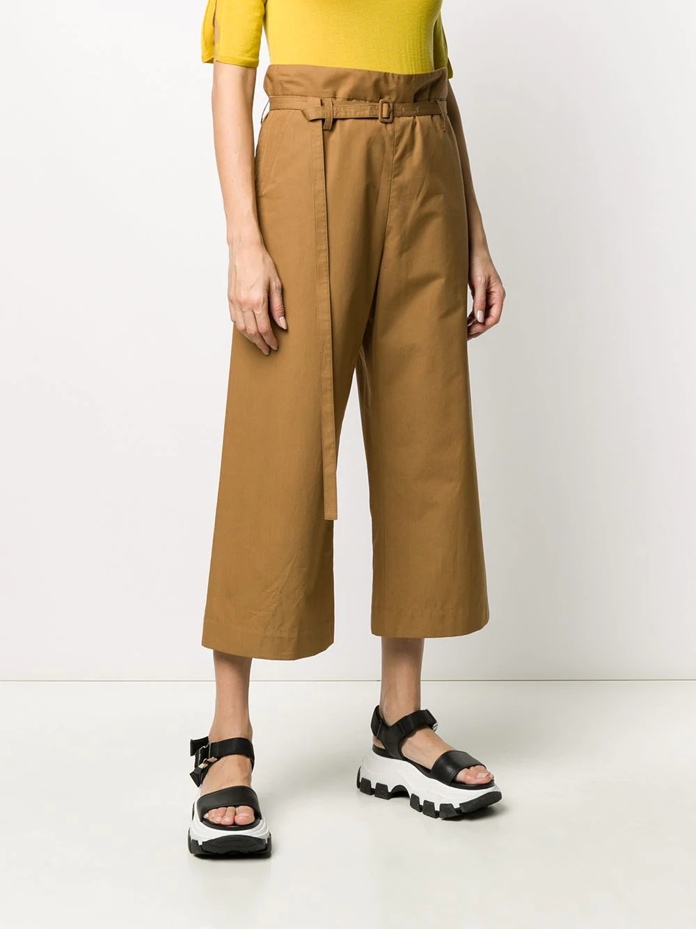 high-rise flared cropped trousers - 3