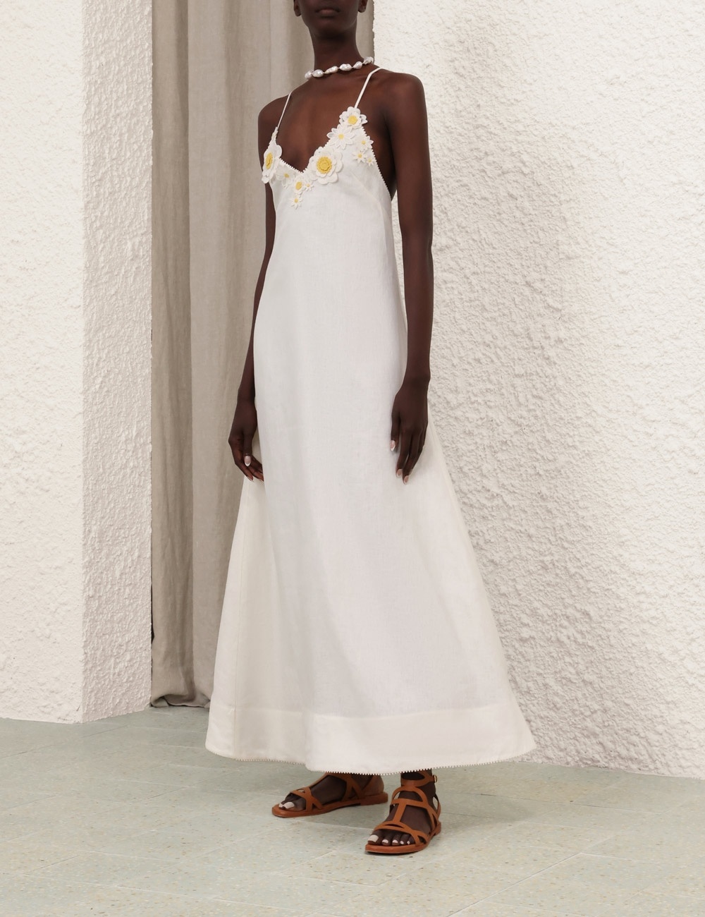 Zimmermann EVERLEY FLOWER MAXI DRESS - 2463DRS255IVO | REVERSIBLE