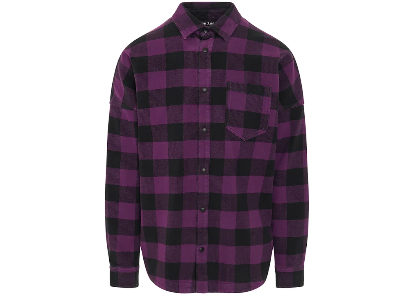 Palm Angels Classic Logo Overshirt Purple/White - 1