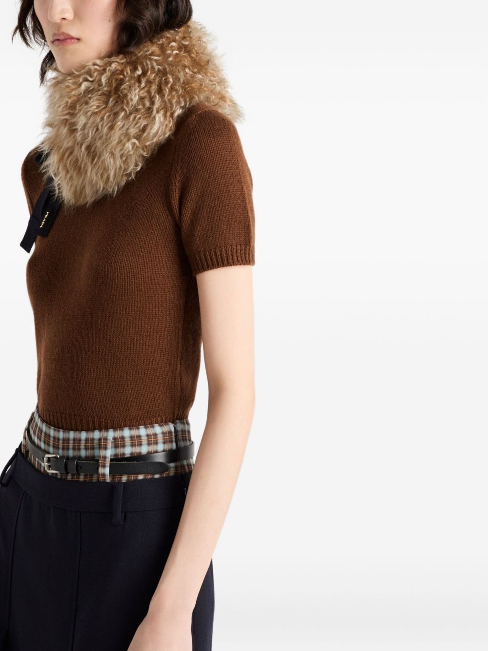 ribbed short sleeve sweater - 5