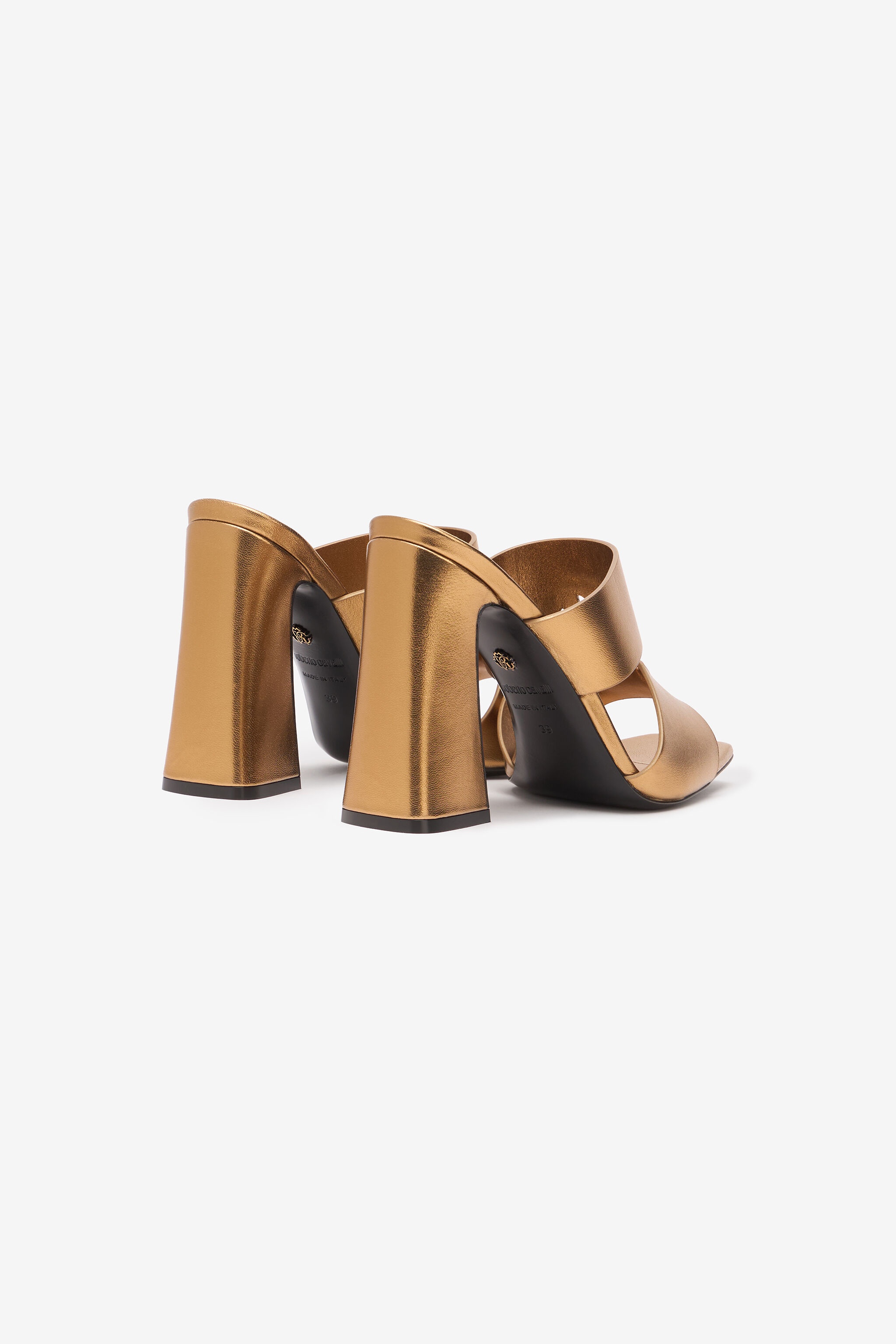 Laminated Mules With Maxi Heels - 3