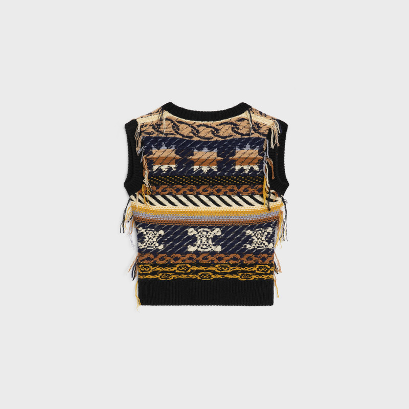 CELINE top IN jacquard cashmere outlook