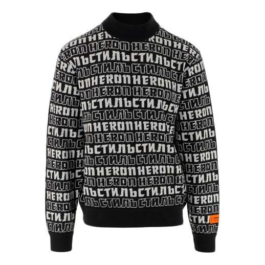 Men's HERON PRESTON Logo Pullover Black HMHF001F20KNI0021001 - 1