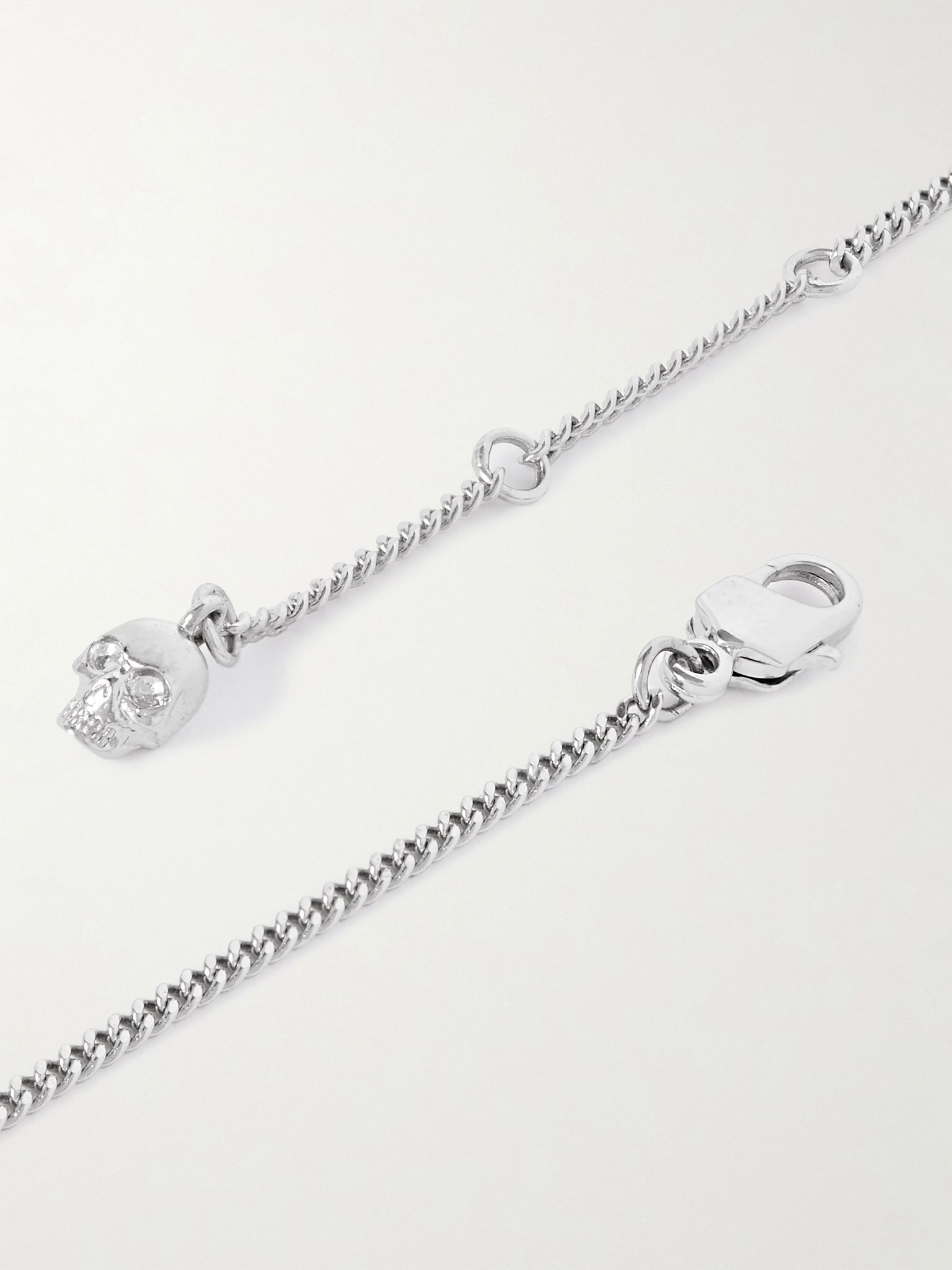 Skull Silver-Tone Pendant Necklace Silver - 3