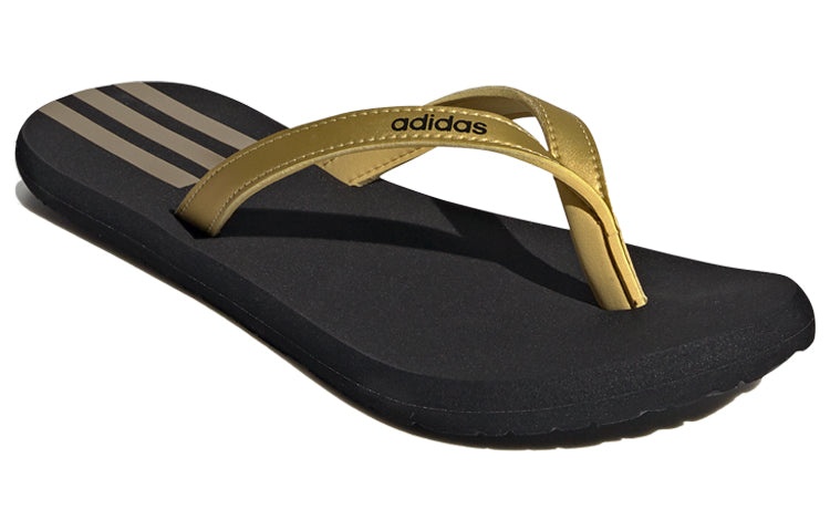 (WMNS) adidas Eezay Flip-Flops Slipper 'Black Gold' EG2036 - 3