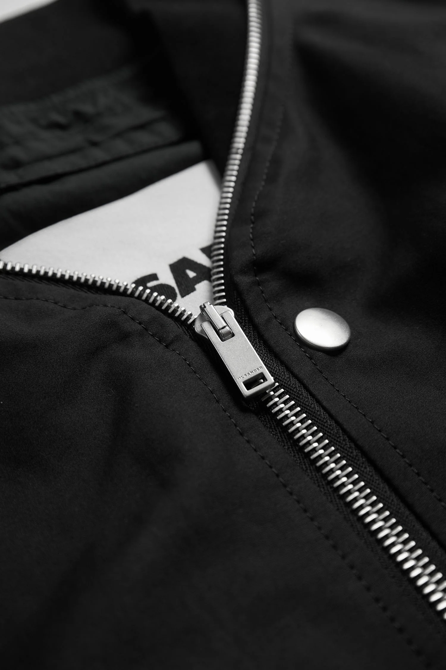 Jil Sander Wool Bomber With Zip Details Black - 3