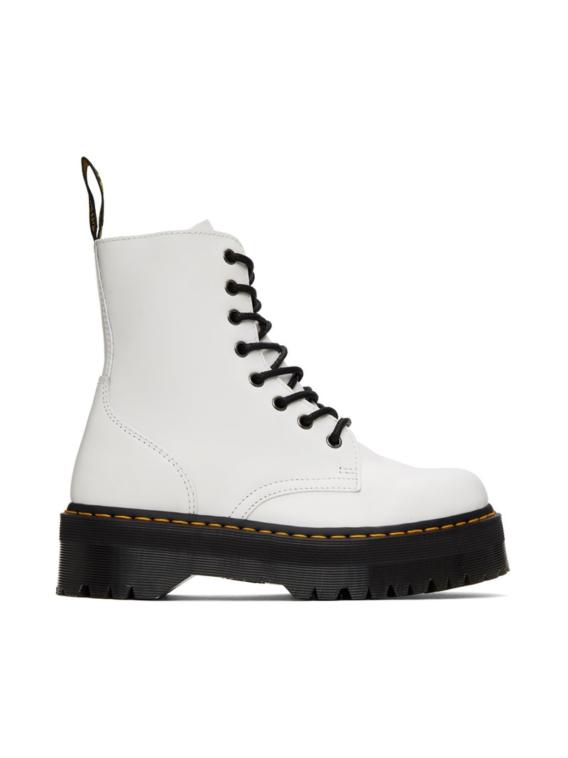 White Jadon Platform Boots - 1