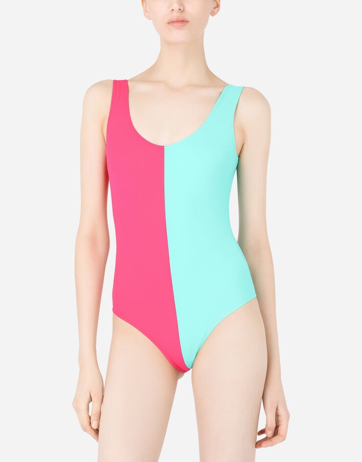 Racer-style one-piece swimsuit - 4