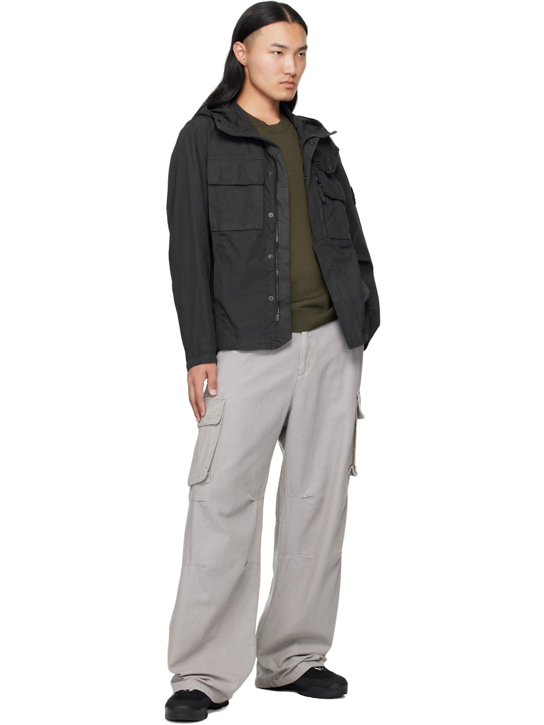 Gray Q100012 Canvas Weave Cotton Jacket - 5
