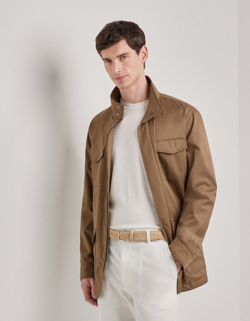 Canali BEIGE TIGHTLY WOVEN SUEDE BELT outlook