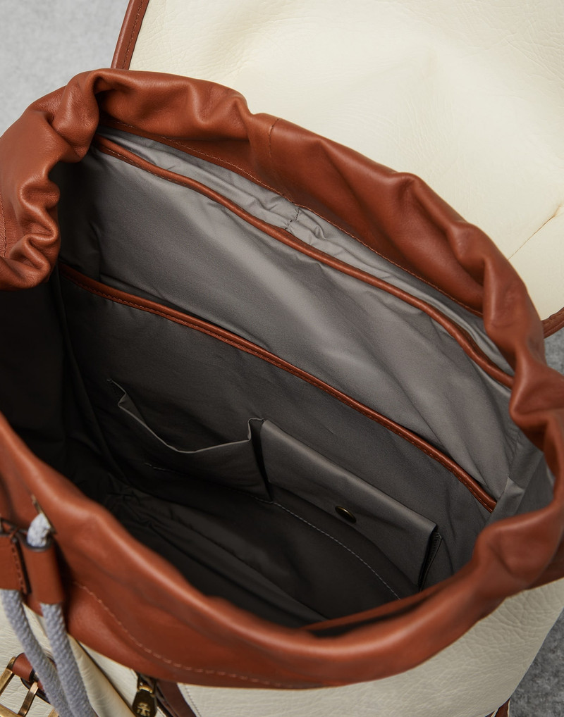 Grained leather backpack 5