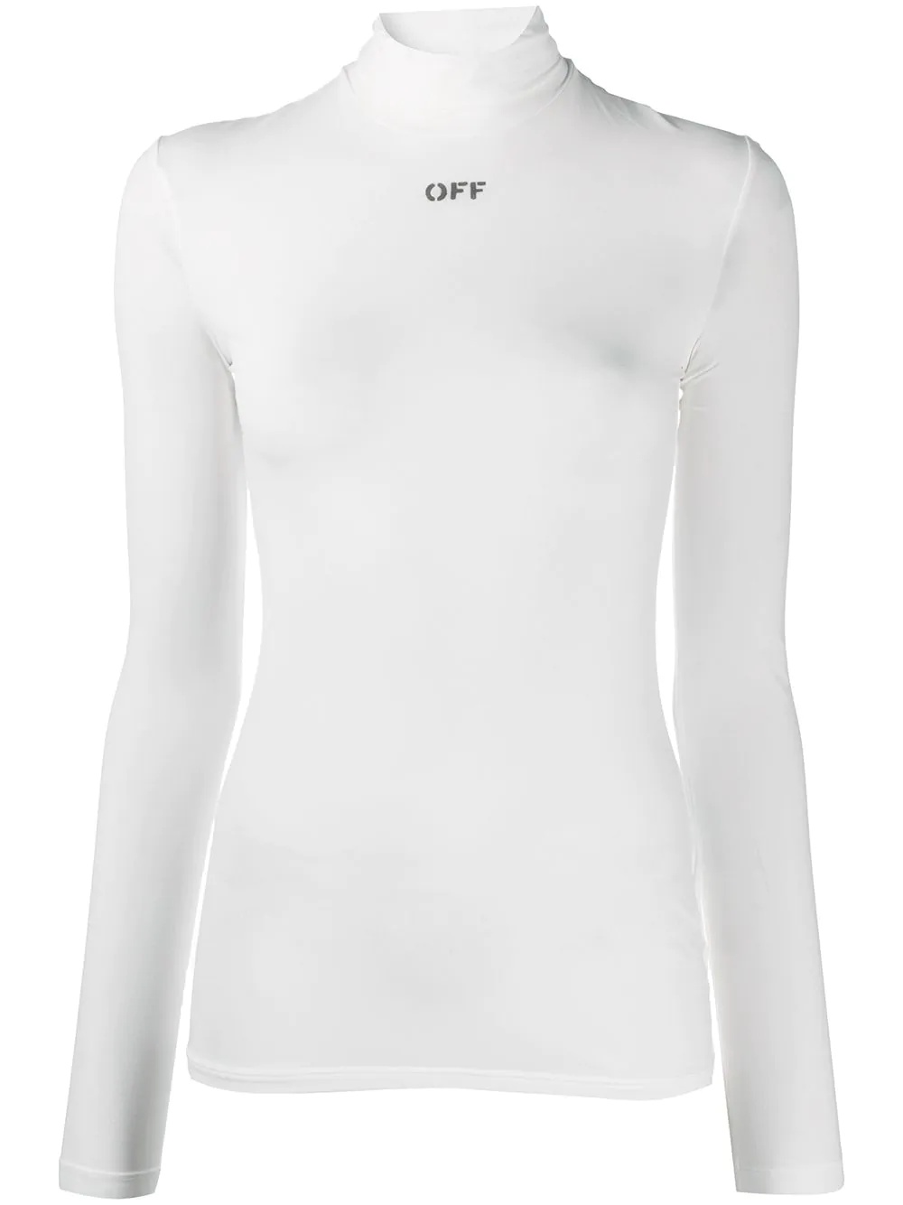 high-neck long-sleeve top - 1