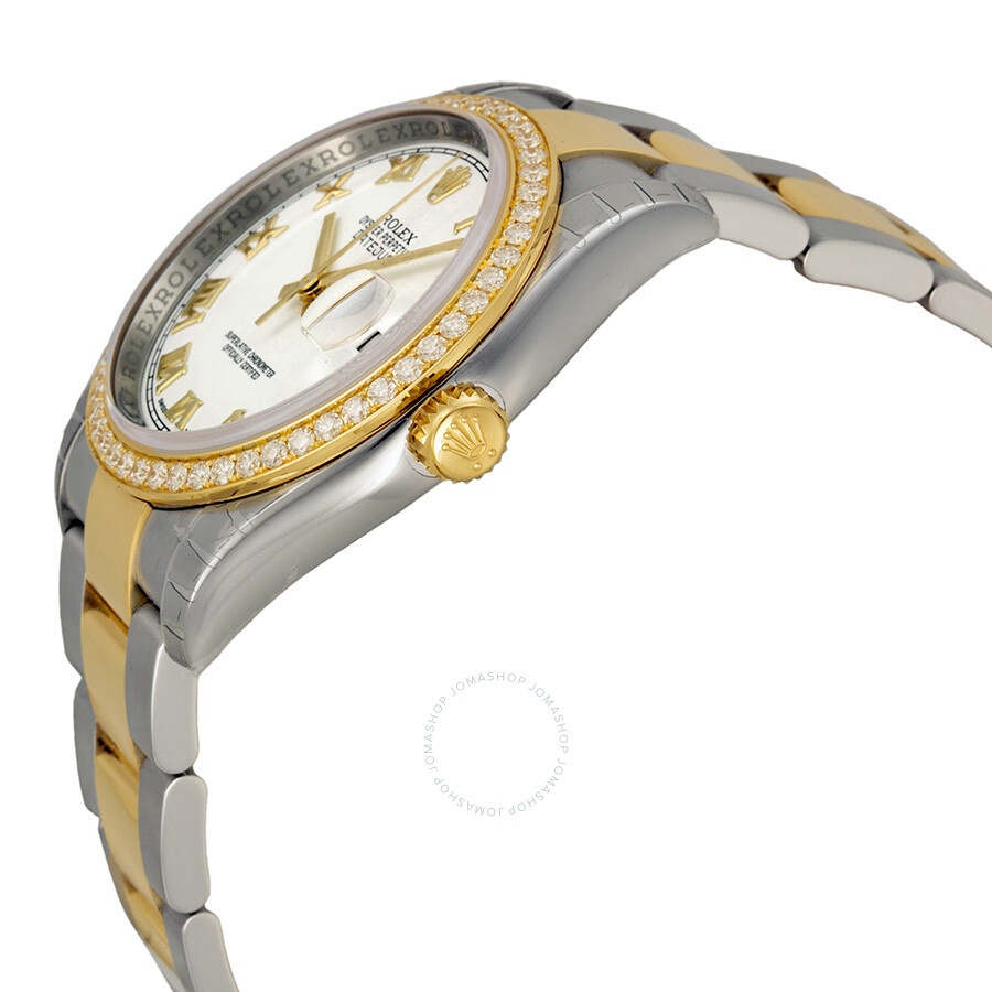 Rolex Oyster Perpetual Datejust 36 White Dial Stainless Steel and 18K Yellow Gold Bracelet Automatic - 2