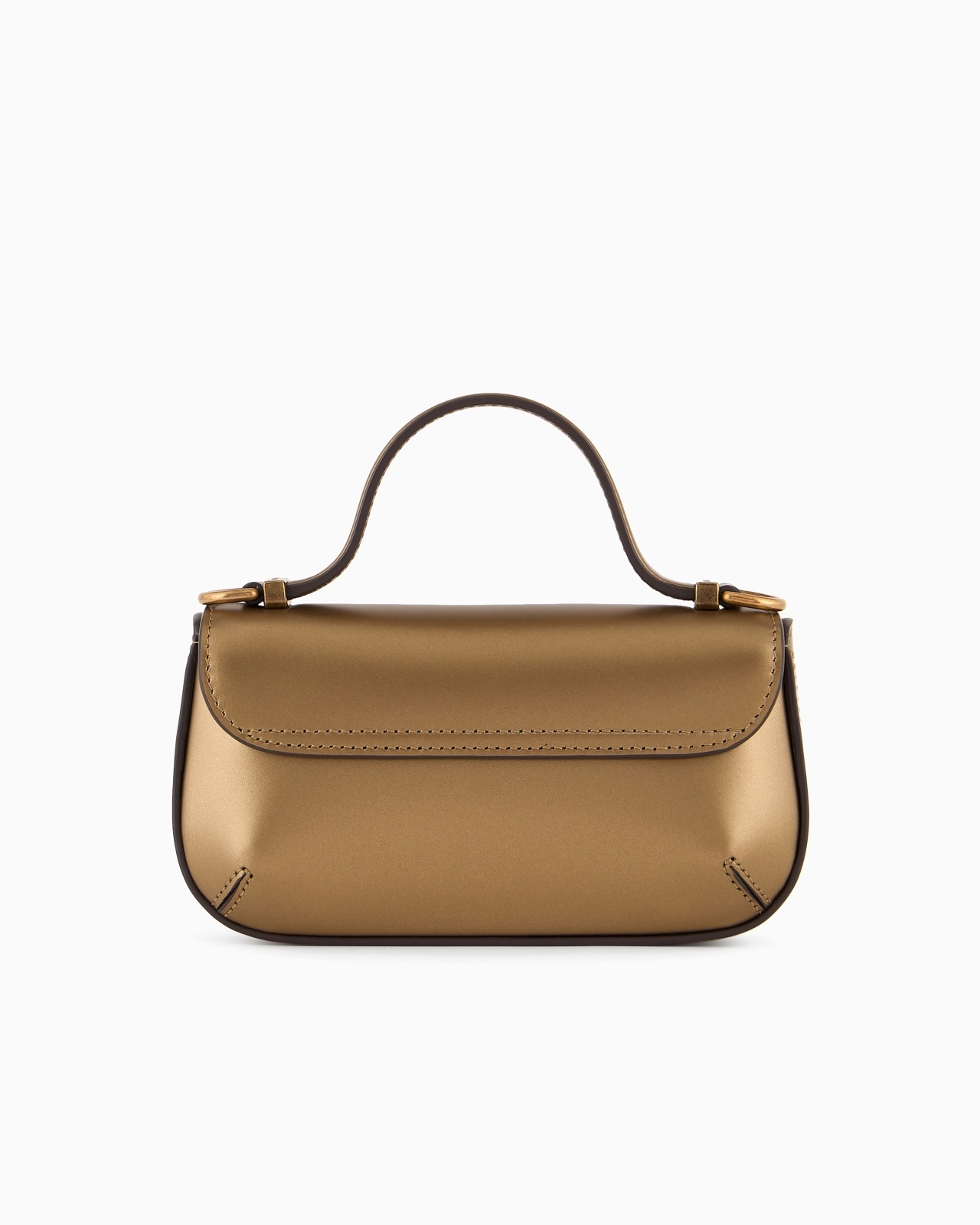 MINI LA PRIMA LAMÉ LEATHER HANDBAG - 3