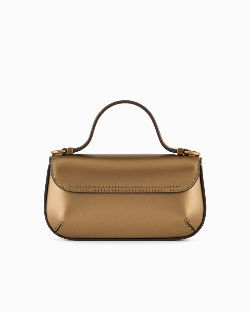 MINI LA PRIMA LAMÉ LEATHER HANDBAG 3