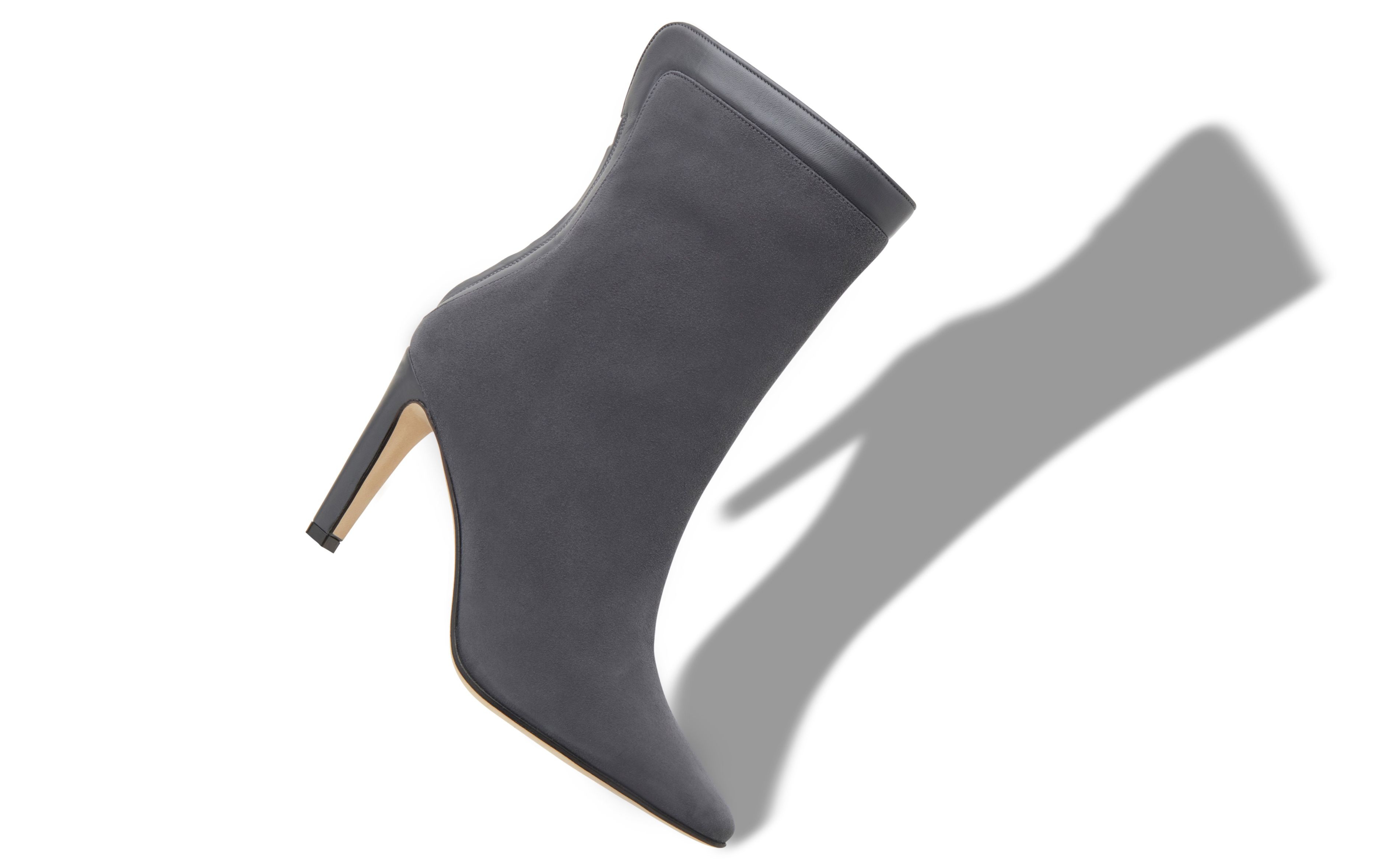 Grey Suede Ankle Boots - 2