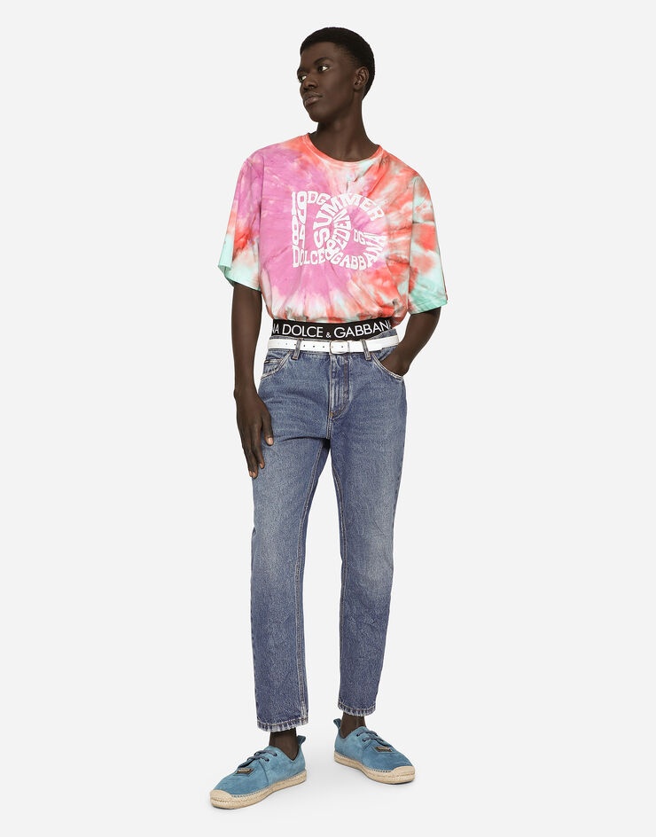 Loose blue wash jeans - 1