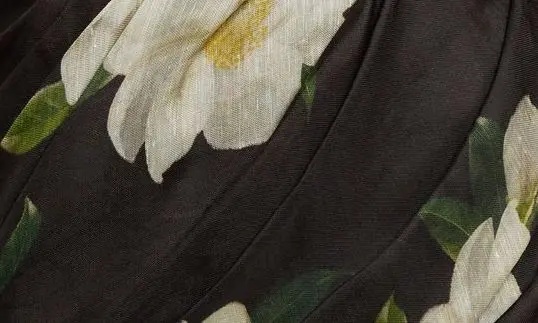 Harmony Floral Print Off the Shoulder Linen & Silk Minidress - 7