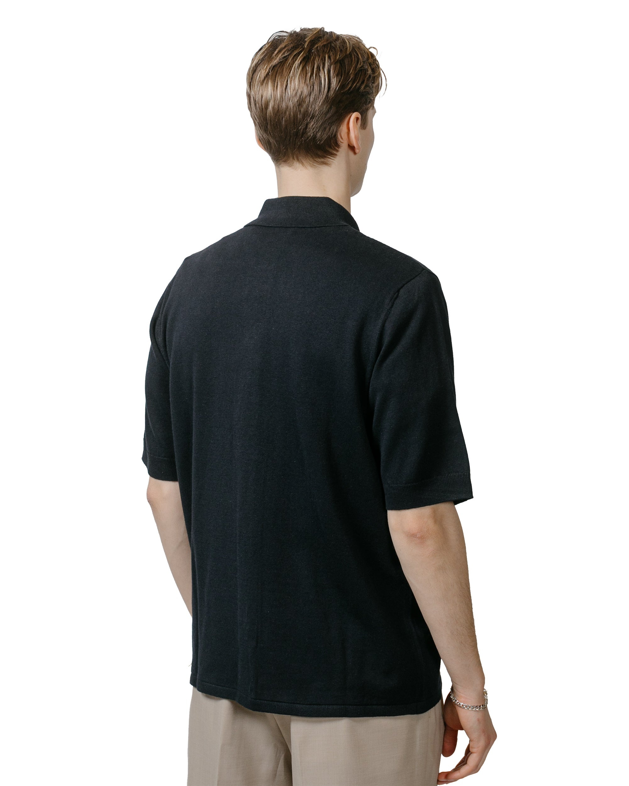 Rollo Cotton Linen SS Shirt Dark Navy - 3