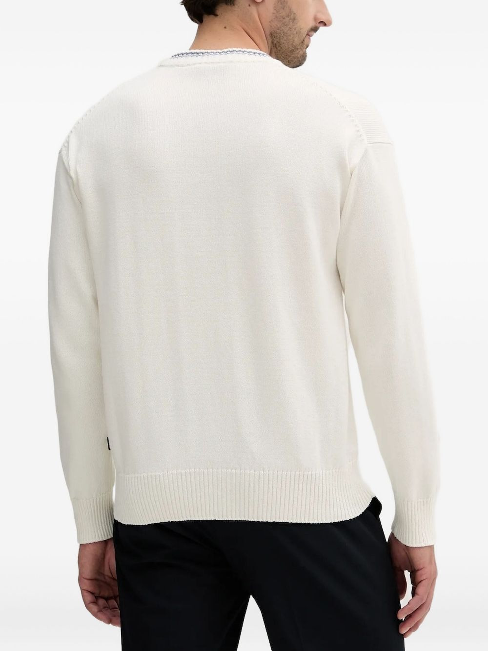 circular-emblem crew-neck sweater - 2