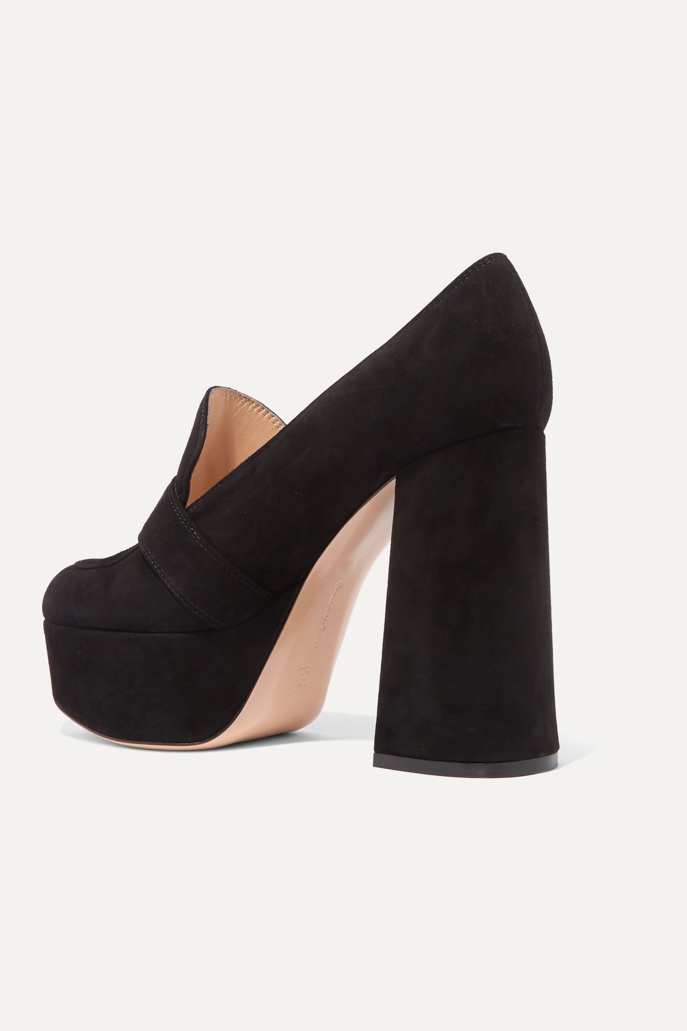 110 suede platform pumps - 4